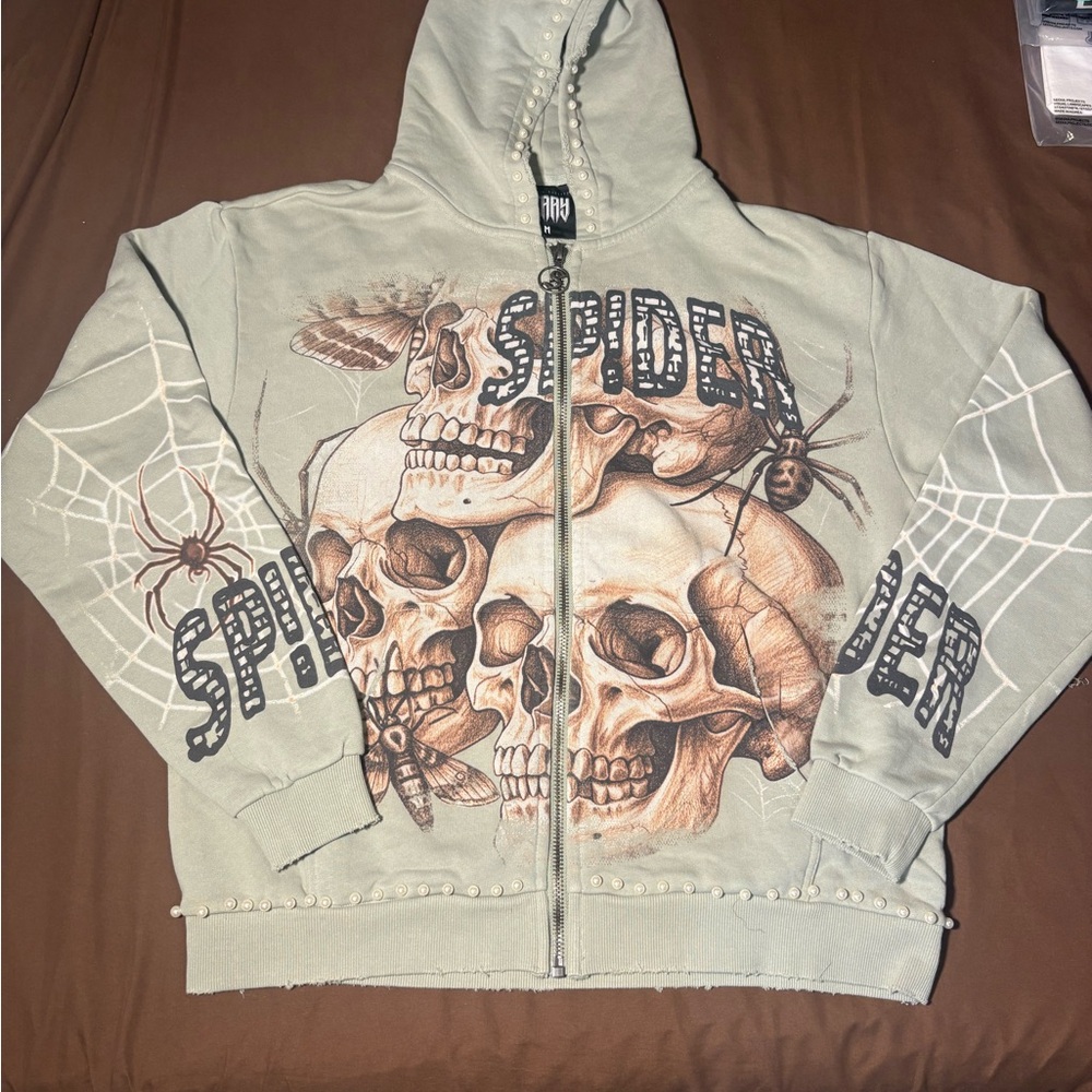 Spider Graphic Performance Jacket - Gray - image 1